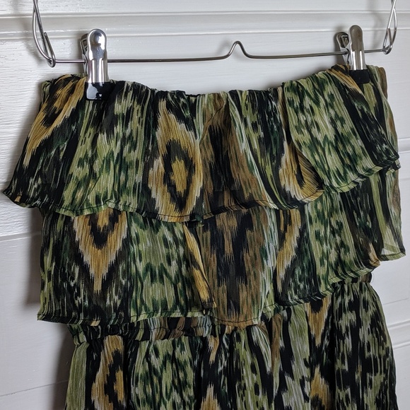 Body Central | Green Ikat Strapless Dress - Picture 1 of 4